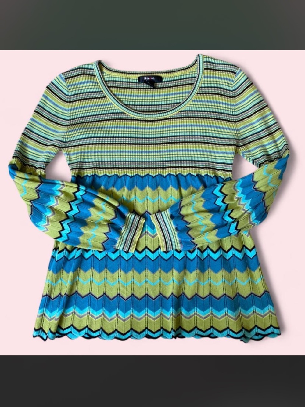 Y2K long sleeve striped top